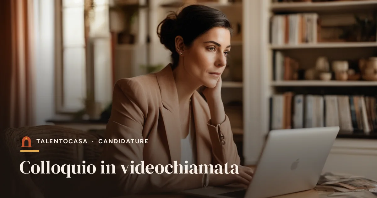 Donna in giacca in videochiamata al portatile con luce ad anello