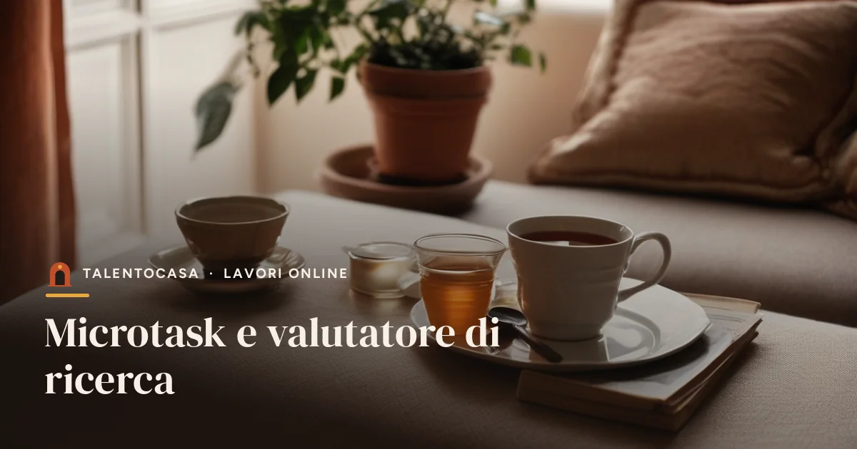 Portatile sul bracciolo di un divano con una tazza di tè